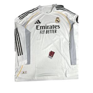 Adidas Real Madrid 25/26 Home Authentic LS Jersey JN8866 White Men’s 2XL NEW